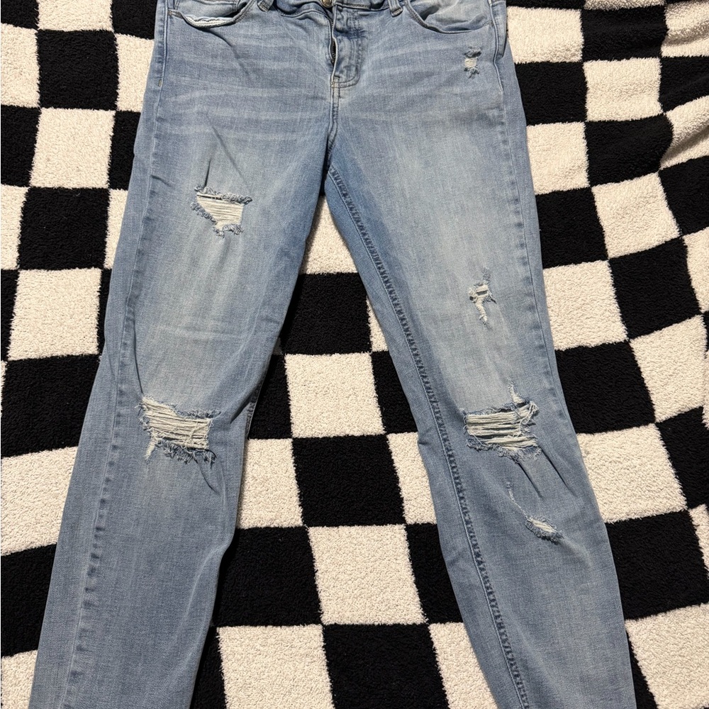 Studio Light Blue Distressed Skinny Jeans